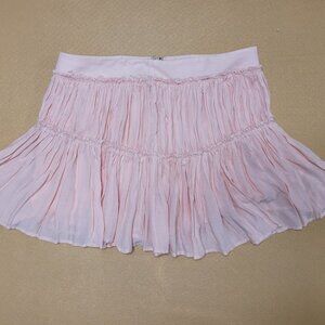 PAIGE Light Pink Pleated Mini Skirt